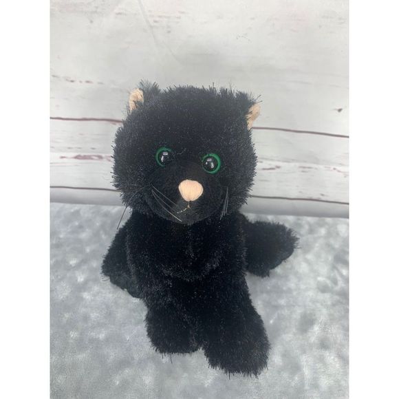 Webkinz Ganz Halloween Black Cat no code green eye - Picture 5 of 8